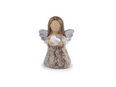 Dekorace anděl - 1 ks - šedobéžová