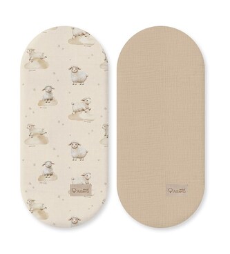 ALBERO MIO Prześcieradło do gondoli 2-pak W447 Śpiące owieczki