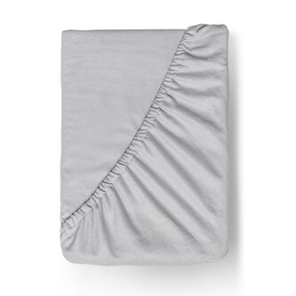 Flanelové napínací prostěradlo 90x200cm světle šedé