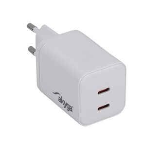 Akyga USB Nabíječka AK-CH-29 2x USB-C PD 5-20V / max. 3A 45W Quick Charge 3.0 GaN