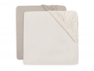 Prostěradlo napínací 140/150 x 70/75 cm 2 ks Oatmeal/Sand