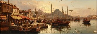 ANATOLIAN Panoramatické puzzle Starý Istanbul 1000 dílků
