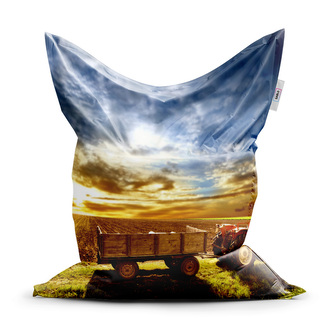 Sedací vak Traktor s vlečkou: 200x140 cm
