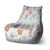 Dětský sedací vak Bean Animovaná lesní zvířátka: 60 x 70 x 70 cm