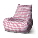 Dětský sedací vak Bean Růžovobílé kosočtverce: 60 x 70 x 70 cm