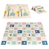 Dětská pěnová podložka  200×150 cm, oboustranná edukační s abecedou a měrkou růstu; vícebarevný; pěna EVA