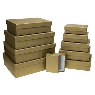 Dárkové krabice sada 10 ks 22001 zlaté