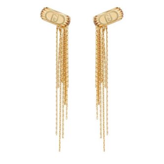 Dlouhé pozlacené záušnice s řetízky Fashion LJ2768 Liu Jo