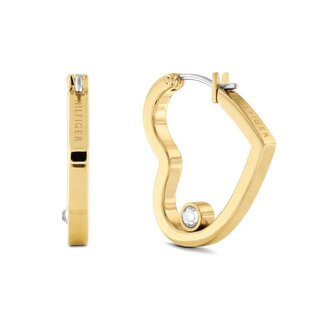 Půvabné pozlacené náušnice Srdíčka Minimal Hearts 2780753 Tommy Hilfiger