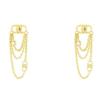 Luxusní pozlacené náušnice s krystaly LJ2909 Liu Jo