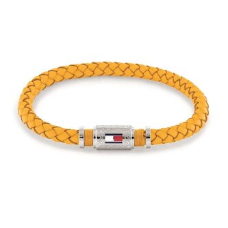 Moderní pánský náramek ze žluté kůže Homme 2790453 Tommy Hilfiger