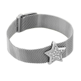 Hravý ocelový mesh náramek s hvězdou Symbols LJ1870 Liu Jo