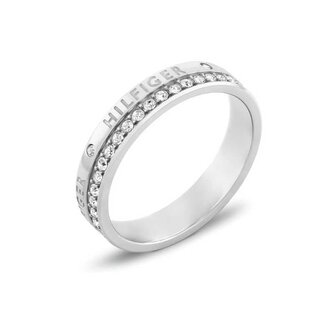 Ocelový prsten s krystaly Mini Crystals 2780910 Tommy Hilfiger / Obvod: 54 mm - 54 mm