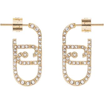 Moderní pozlacené náušnice se zirkony Fashion LJ2069 Liu Jo