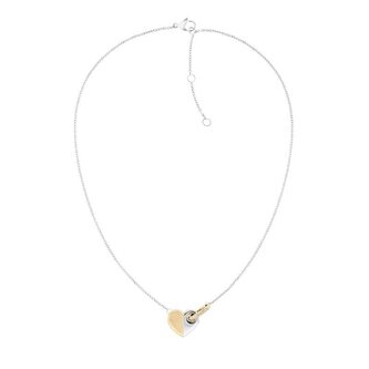 Slušivý ocelový náhrdelník s bicolor srdíčkem 2780878 Tommy Hilfiger