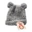 Szara czapka z uszami
