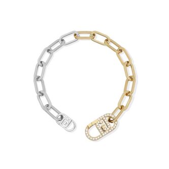 Výrazný bicolor náramek s krystaly LJ2809 Liu Jo