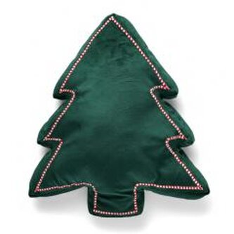 Poduszka w kształcie choinki z lamówką
