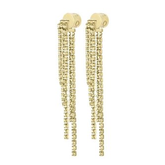 Dlouhé pozlacené náušnice s krystaly Fashion LJ2771 Liu Jo