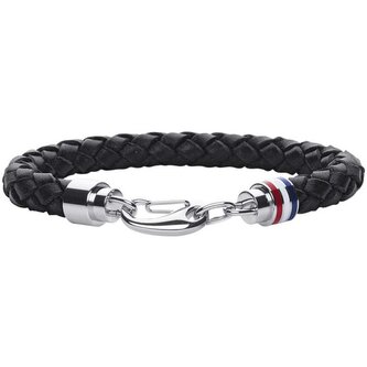 Stylový náramek z černé kůže 2700510 Tommy Hilfiger