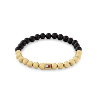 Korálkový náramek s onyxem Semi-Precious Beads 2780961 Tommy Hilfiger