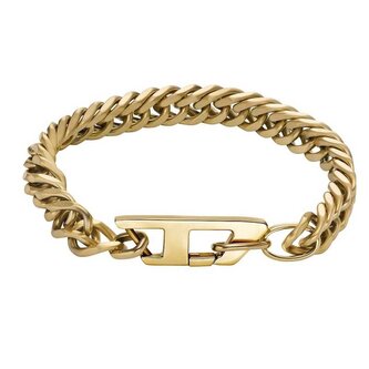 Výrazný pozlacený náramek z oceli DX1511710 Diesel