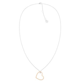 Slušivý bicolor náhrdelník se srdíčkem Minimal Hearts 2780759 Tommy Hilfiger
