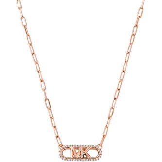 Slušivý bronzový náhrdelník s kubickými zirkony MKC1655CZ791 Michael Kors