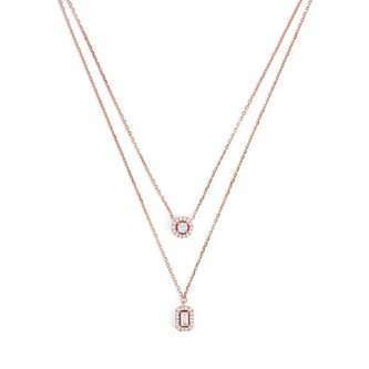 Elegantní dvojitý stříbrný náhrdelník Brilliance MKC1745CZ791 Michael Kors