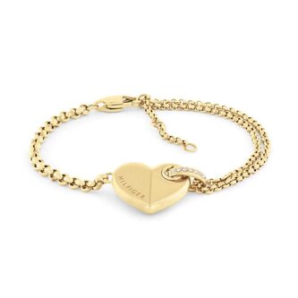 Půvabný pozlacený náramek se srdíčkem Bold Heart 2780929 Tommy Hilfiger