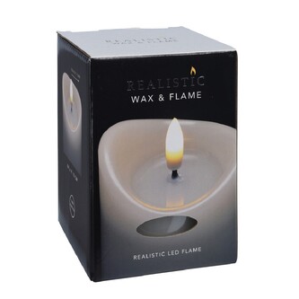 LED svíčka 90x100mm bílá