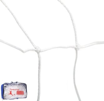 Síť kopaná SEDCO FTN02 - 5,5x2,1x2 m - SET NA DVĚ BRANKY - bílá (PE/EPE)