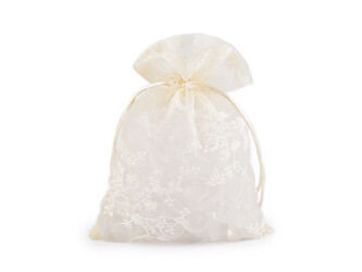 Dárkový pytlík vyšívaný 13x18 cm - 10 ks - 2 krémová nejsvět.