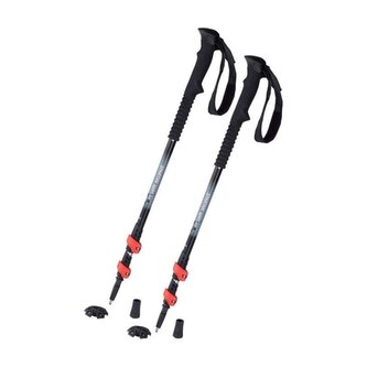 Trekingové hole SPARTAN Fast lock délka 65-135cm - černá (Hliník - ALU)