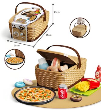 Dětský piknikový košík - Pizza set