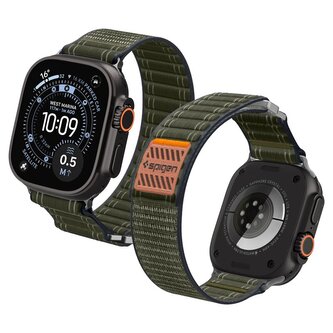 Spigen Fabric Band (hook-and-loop), green - Apple Watch 49mm/46mm/45mm/44mm