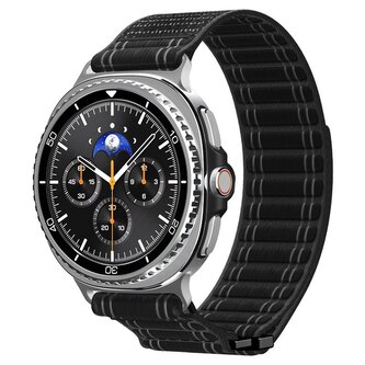 Spigen Fabric Band (hook-and-loop), black - Samsung Galaxy Watch 8 46mm/44mm/40mm