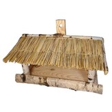 Krmítko pro ptactvo 33 x 16 x 22 cm, na zeď, sláma