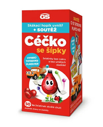 GreenSwan GS Céčko želatinky bez cukru 50 kusů + dárek skákací hopík