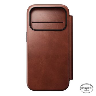 Nomad Modern Leather Folio (Horween) MagSafe kožené pouzdro iPhone 17 Pro Olde Dublin