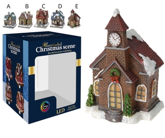 LED domeček z umělého kamene E, 12 cm LED domeček z umělého kamene E, 12 cm