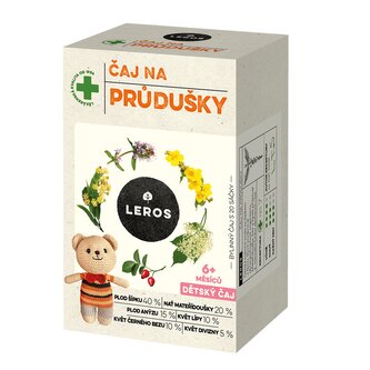 LEROS Dětský čaj na průdušky - nálev. sáčky (20 x 1,5 g) - pro zdravé dýchací cesty