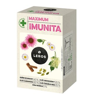 LEROS Bylinný čaj Maximum Imunita - nálev. sáčky (20 x 1,2 g) - s vysokým obsahem echinacey LEROS Bylinný čaj Maximum Imunita - nálev. sáčky (20 x 1,2 g) - s vysokým obsahem echinacey
