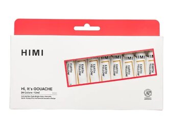 HIMI kvašové barvy - Tube Gouache Set - 24 Colours (12 ml)