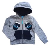 Dívčí mikina LEMON BERET rukavičky na zip, šedá, velikost: 116/122