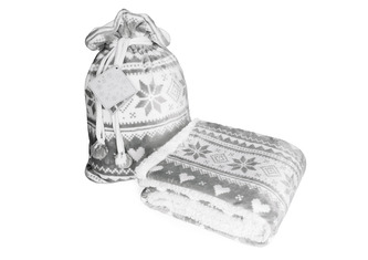 KOC PREZENTOWY SACO W WORKU 150X200 WZ.001 SZARY KOC PREZENTOWY SACO W WORKU 150X200 WZ.001 SZARY