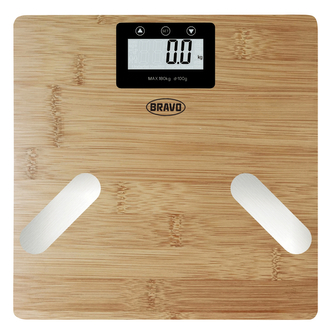 BRAVO Osobní váha s tukoměrem B-5010 bambusový povrch
