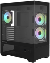 Zalman skříň Chronix / midT / 3x120mm ARGB fan / USB 2.0 / USB 3.0 / USB-C / panoramatická / černá