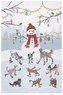 Vánoční kuchyňská utěrka Ice Skating Animals