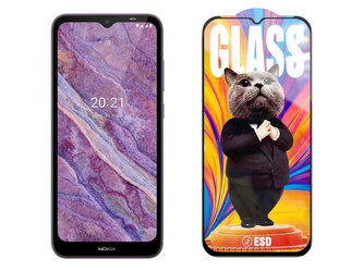 3D Ochranné tvrzené sklo na Nokia C10 - Mr. Cat ESD